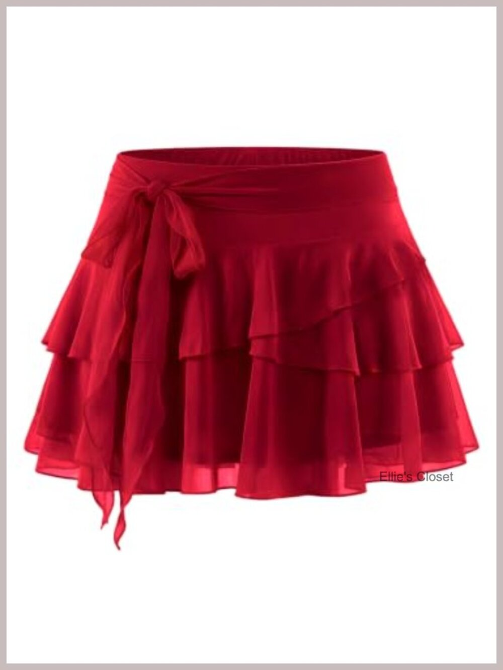 Women's Mini Mesh Skorts with Built-In Shorts Tiered Ruffle Pleated A-Line